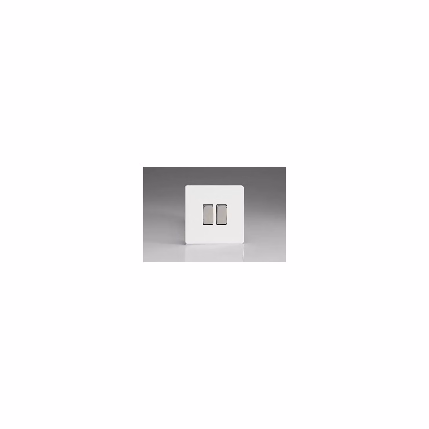 Varilight XDQ2S Premium White Flush Screw Light Switch – 2
