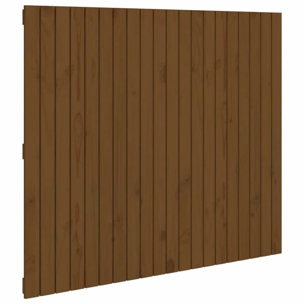Berkfield Home Wall Mounted Solid Pine Headboard in Brown, W: 127.5 cm, D: 3 cm, H: 110 cm – 2