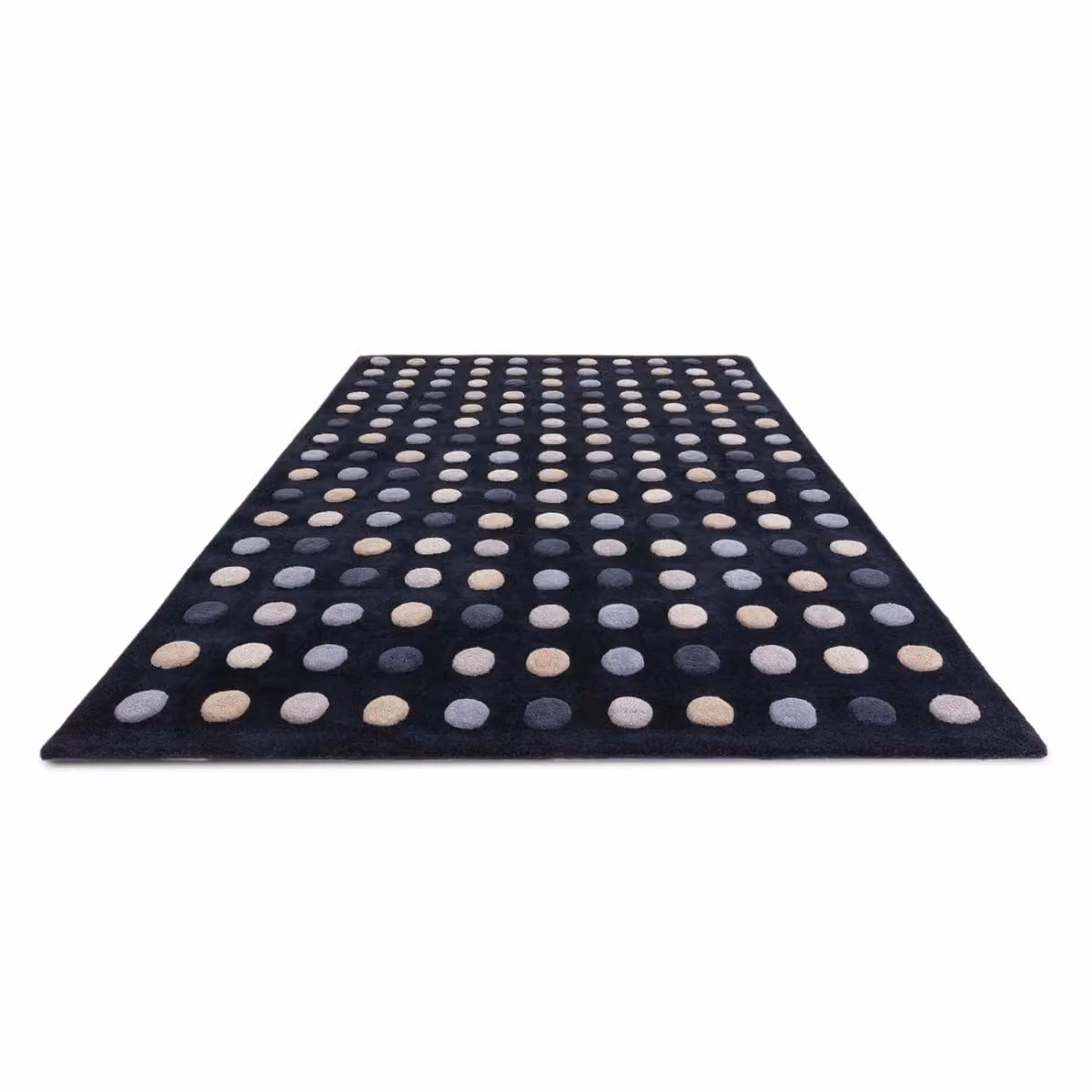 The Rug Shop UK Blue Modern Dotted Hand Made Wool Area Rug W: 200 cm, D: 300 cm – 5