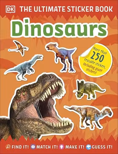 DK Ultimate Sticker Book Dinosaurs, Multicolour, W: 27.9 cm, H: 21.7 cm