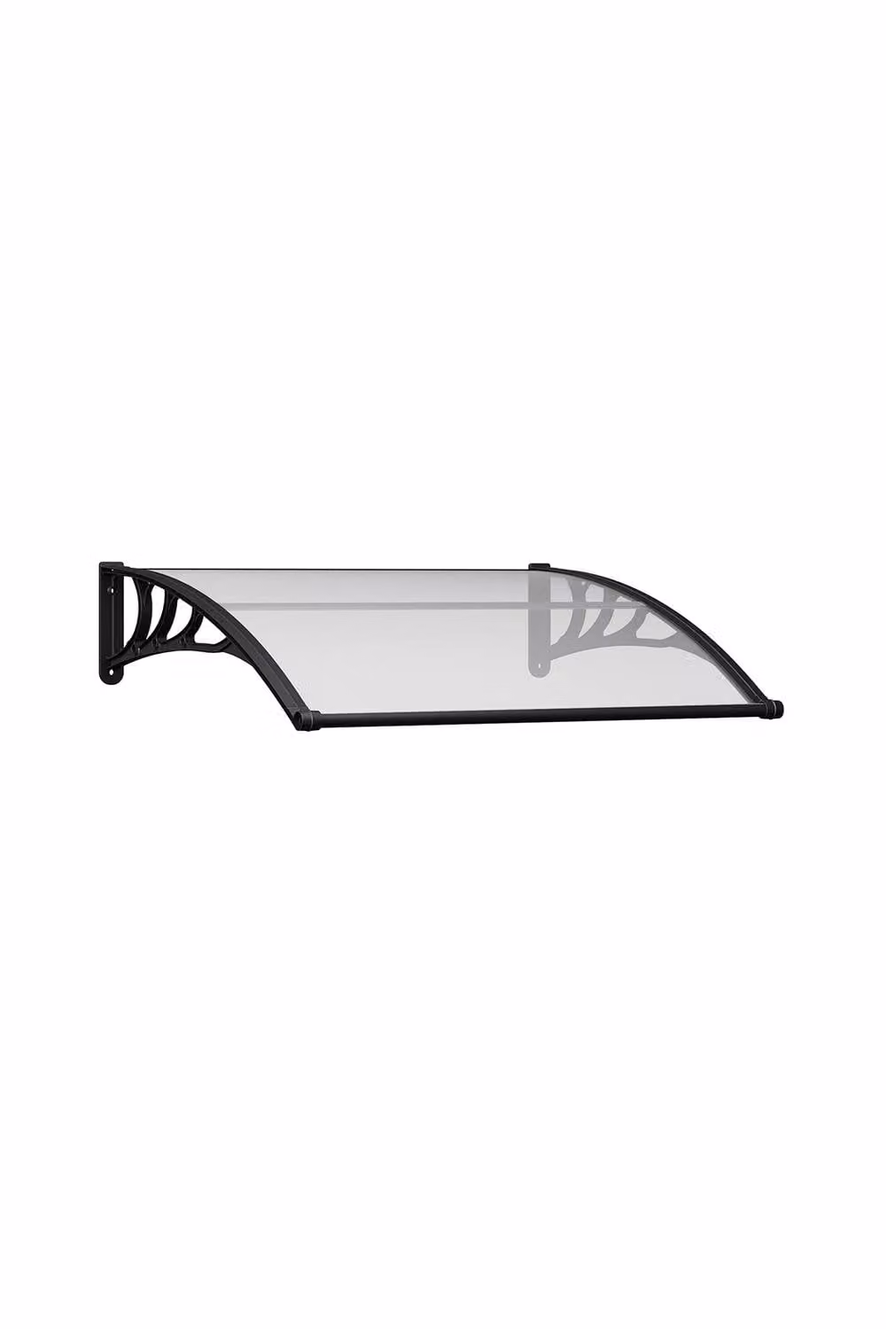 Living and Home Outdoor Door Canopy Window Awning with Drainage Channel, Transparent, W/D/H: 200 x 100 x 28 cm – 4