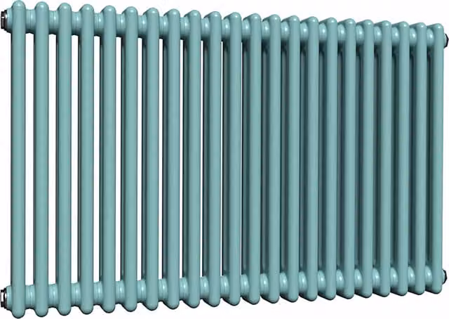 Lux Heat Caribbean Sea Horizontal Column Radiator, Turquoise and Green, H: 101 cm, W: 60 cm