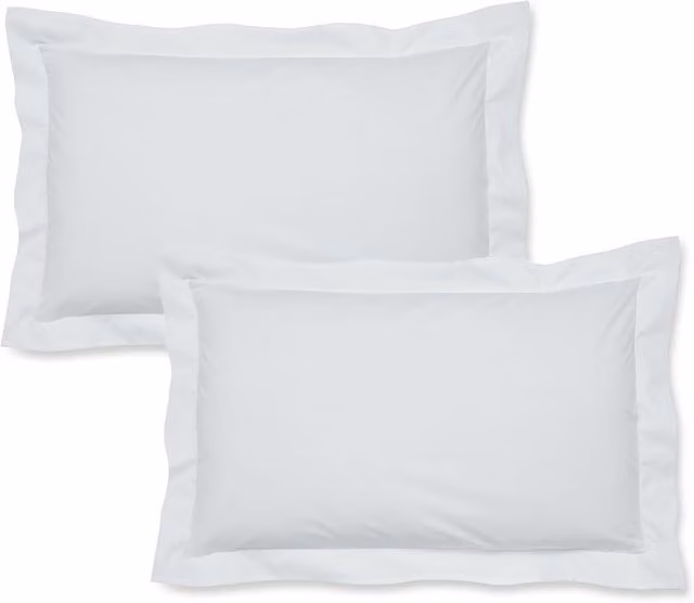 Catherine Lansfield Easy Iron Percale Oxford Pillowcase Pair in White