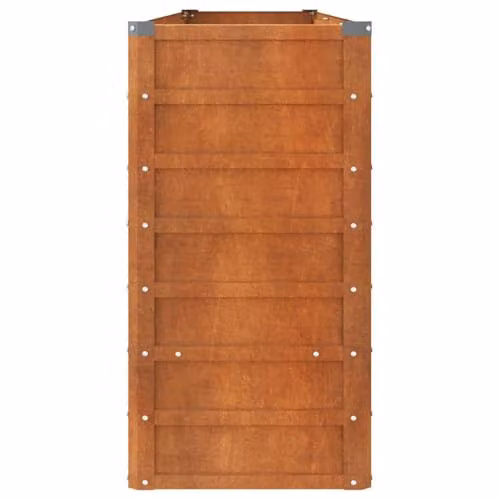 vidaXL Corten Steel Raised Bed in Brown for Vegetable, Herb or Ornamental Gardens, W/D/H: 240 x 77 x 40 cm – 3