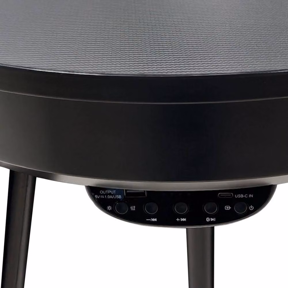 Kelvenix Round Side Table in Black with Carbon Fiber and Composite Finish – 3