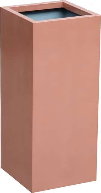Primrose Copper Galvanised Steel Tall Cube Planter Tub in Bronze, Brown and Orange