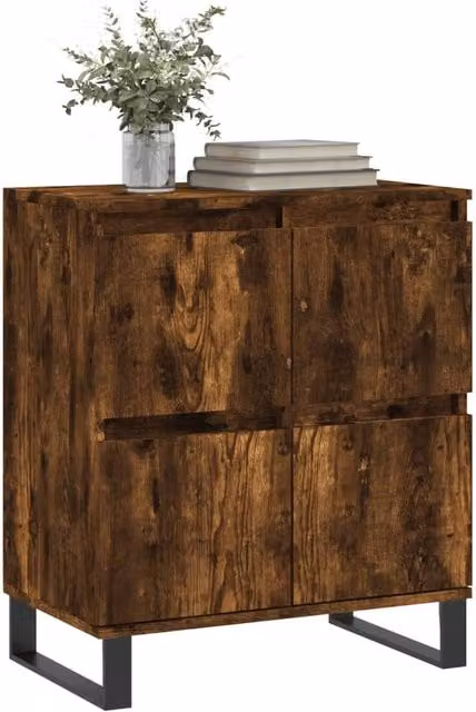 Berkfield Home Smoked Oak Sideboard in Brown, W/D/H: 60 x 35 x 70 cm – 1