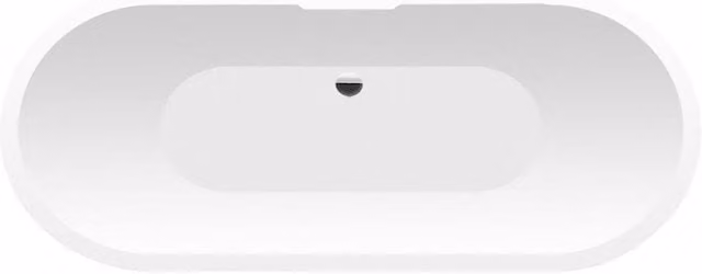 Balterley Modern Double Ended Oval Acrylic Bath, Matt White, W/D/H: 165.5 x 44.5 x 58.0 cm