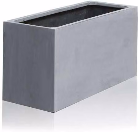 Primrose Black and Grey Poly Terrazzo Stone Outdoor Trough Planter Pot 80cm