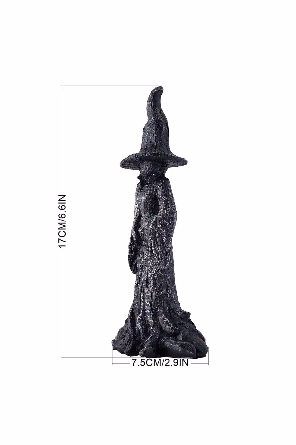 Garden Sanctuary Halloween Witch Figurine Tabletop Ornament in Black – 2