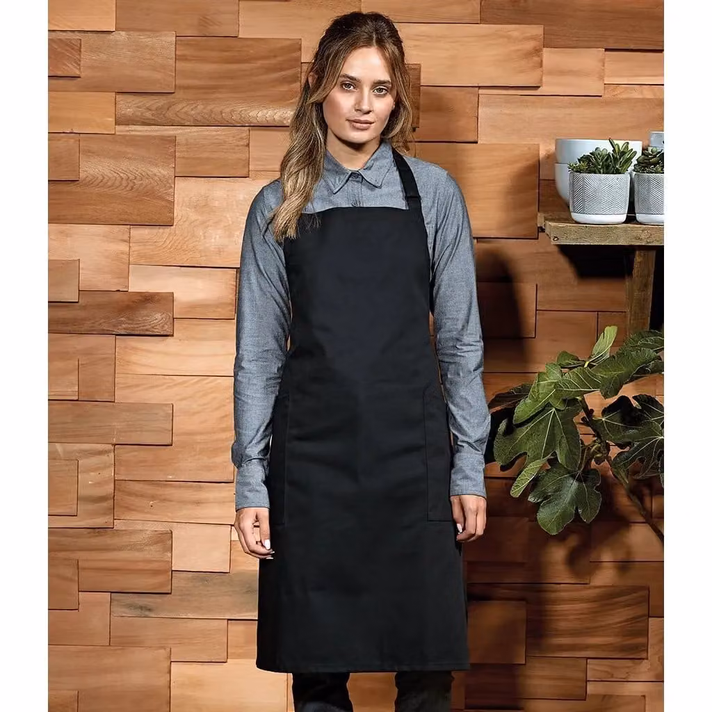 Premier Fairtrade Certified Cotton Full Apron for Adults in Black – 2