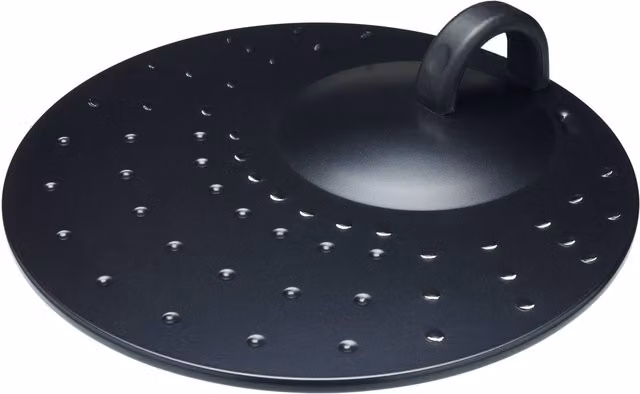 KitchenCraft Universal Splatter Guard Frying Pan Lid with Handle, Black, Diameter: 31 cm – 7