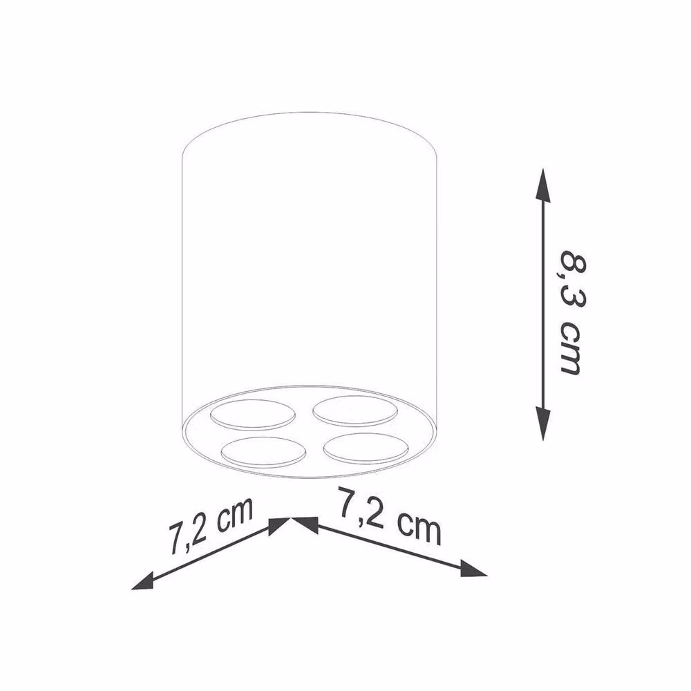 Sollux Lighting Minimalist Black Aluminium Cube Ceiling Lamp, W/D/H: 8.3 x 7.2 x 7.2 cm – 5