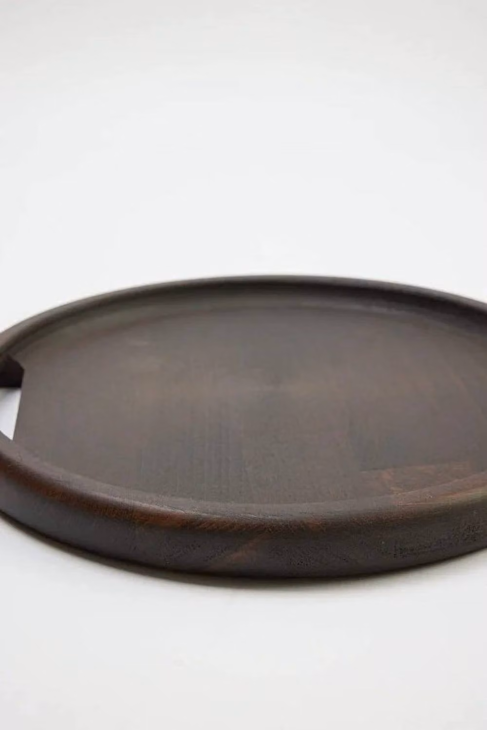 WOVCOR Round Solid Beech Wood Serving Tray, Brown, Diameter: 30 cm – 3