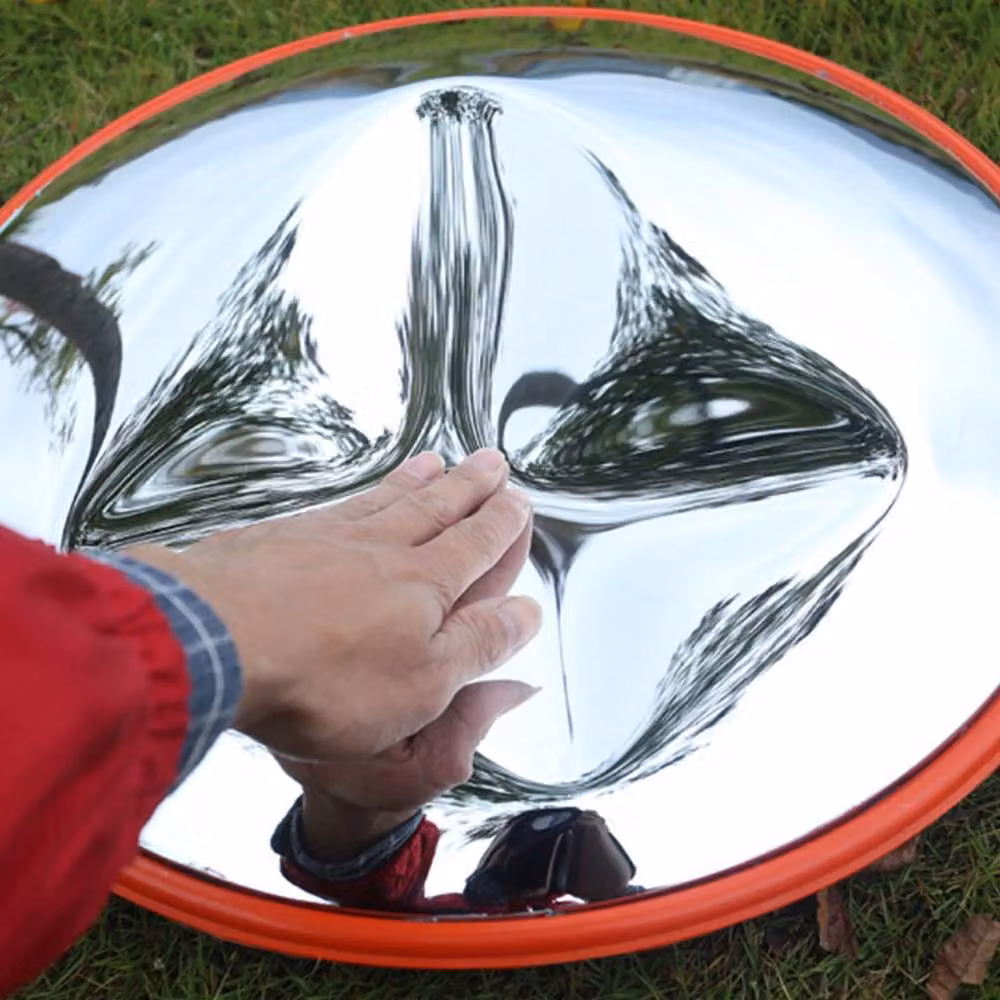 NESTLUNE Orange Convex Safety Traffic Mirror with 60 cm Diameter – 3