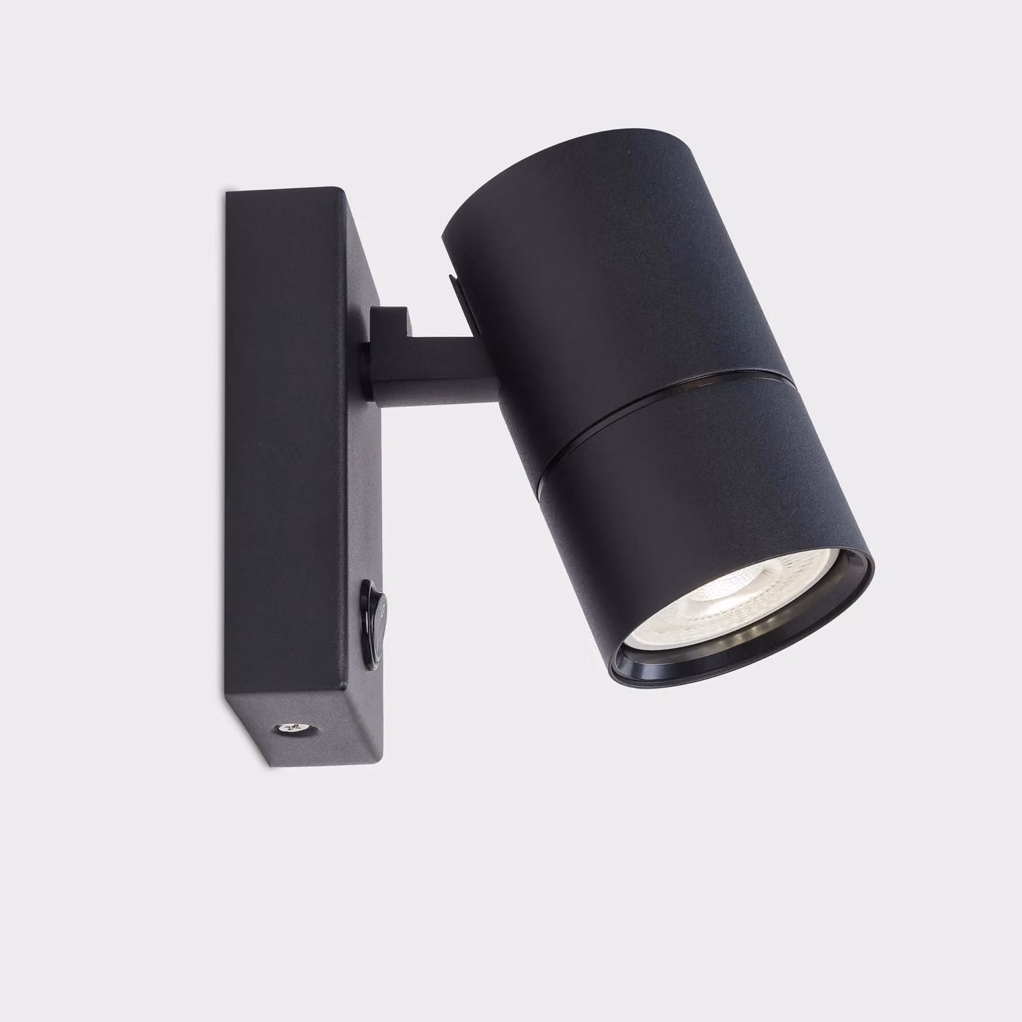 Harper Living Adjustable GU10 Wall Spotlight in Black with Toggle Switch – 2