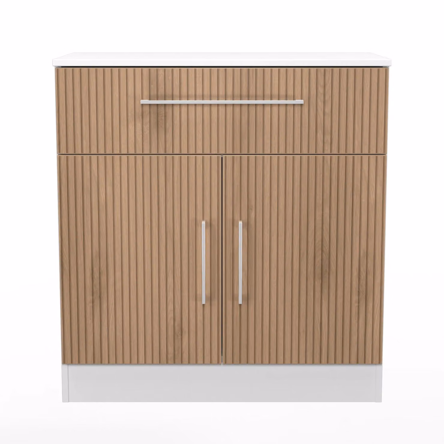 2 U Gloucester Ready Assembled 2 Door 1 Drawer Sideboard in White – 2