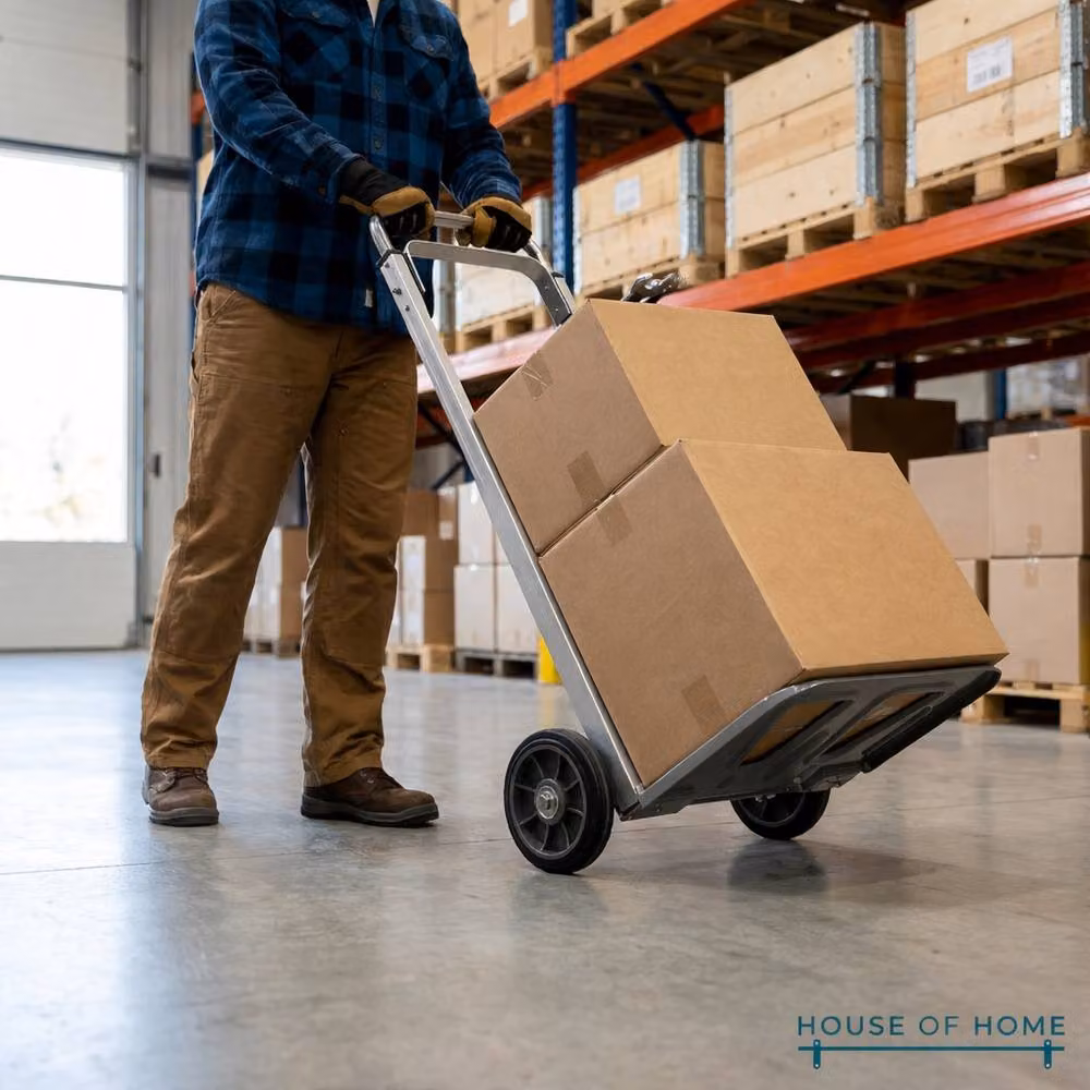 House of Home Lightweight Aluminium Folding Hand Trolley, Grey, 90kg Capacity – 3