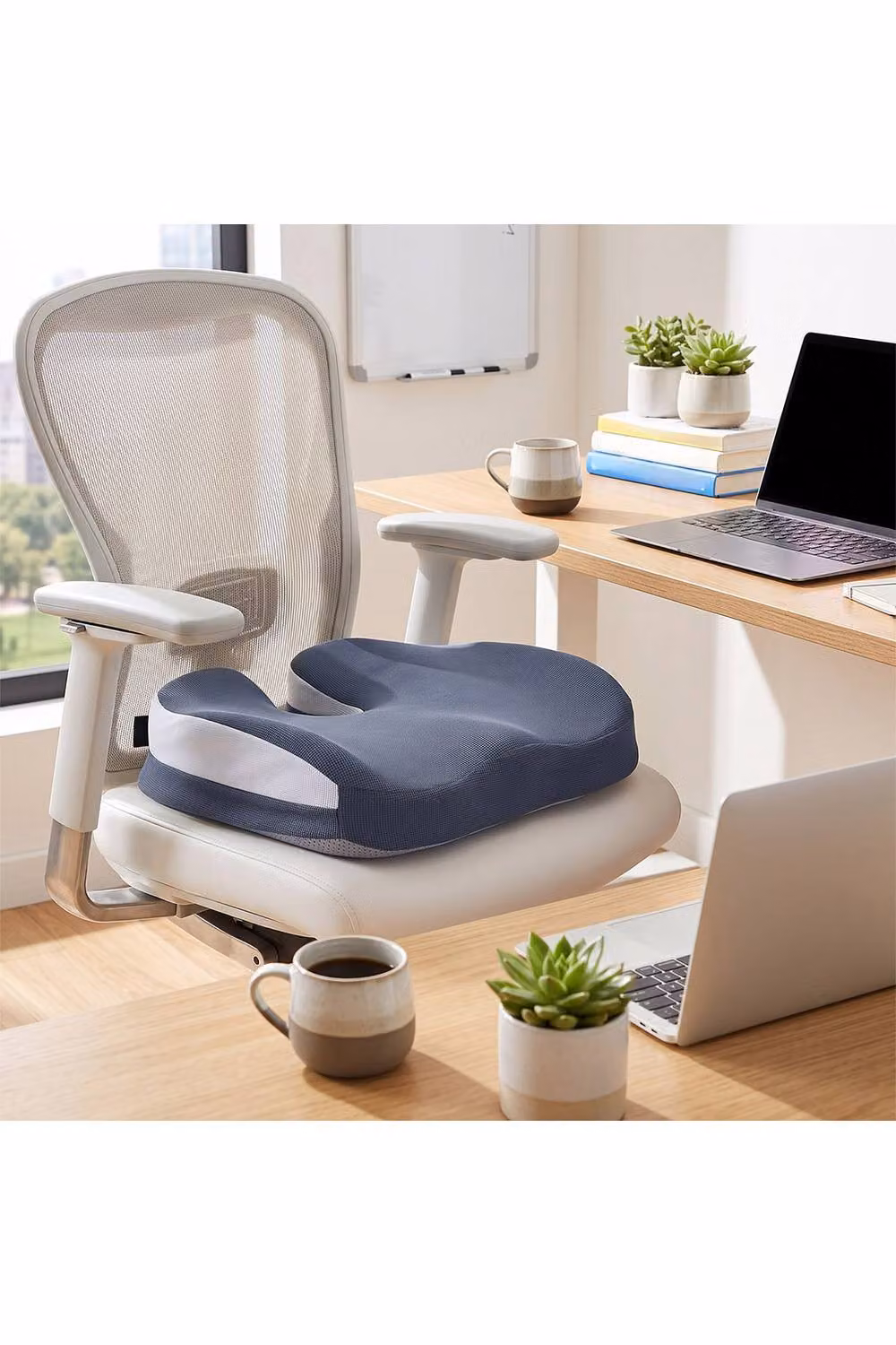 Living and Home U-Shaped Memory Foam Seat and Back Cushion with Removable Cover in Grey – 2