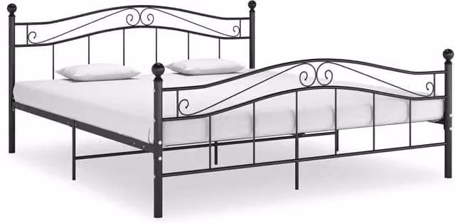Berkfield Home Metal Bed Frame, Black, W: 140 cm, L: 200 cm – 1