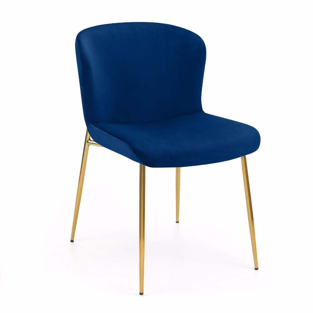 Cheshire Cavendish Set of 2 Blue Velvet Modern Dining Chairs – 2