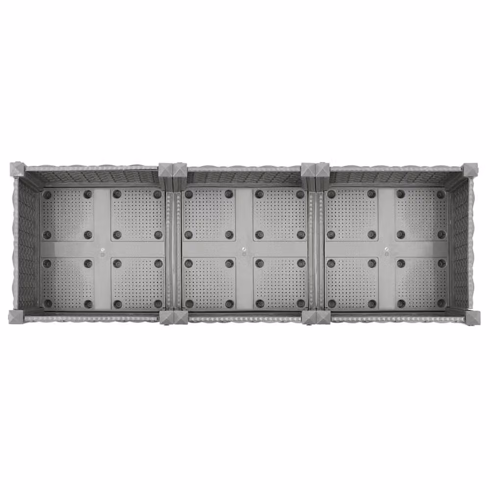 Berkfield Home Grey Polypropylene Raised Bed W/D/H: 120 x 40 x 71 cm – 3