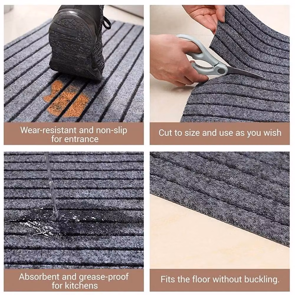 NESTLUNE Grey Self Adhesive Polyester Carpet Tiles, 20 Pieces – 5