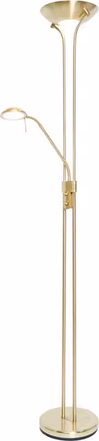 Litecraft Mother and Child LED Floor Lamp in Satin Brass