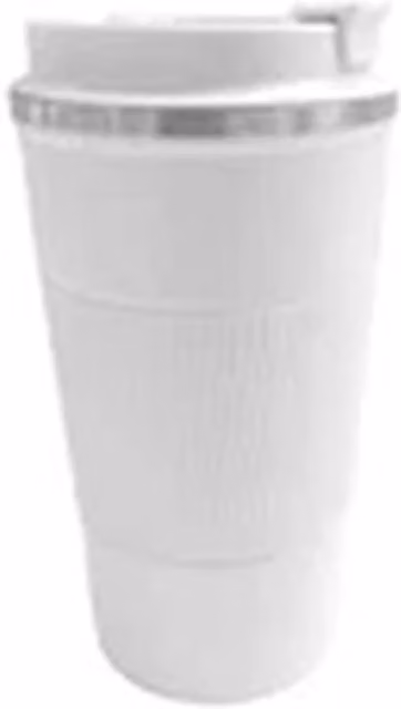 Havendro White Stainless Steel Portable Travel Mug with Lid, 510ml
