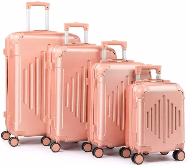 Kelvenix 4-Piece Suitcase Set in Pink