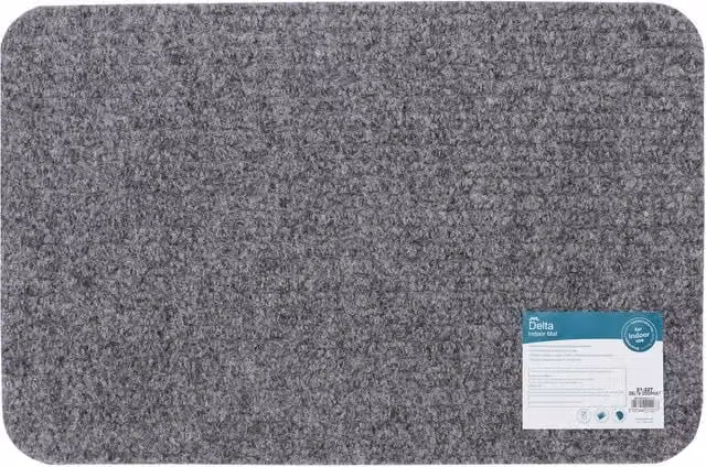 JVL Delta Scraper Door Mat, Grey, W: 40 cm, D: 60 cm – 1