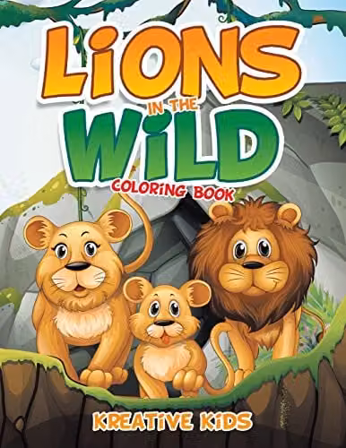 Lions in the Wild Colouring Book by Traudl Whlke, Multicolour Paper Edition – 1