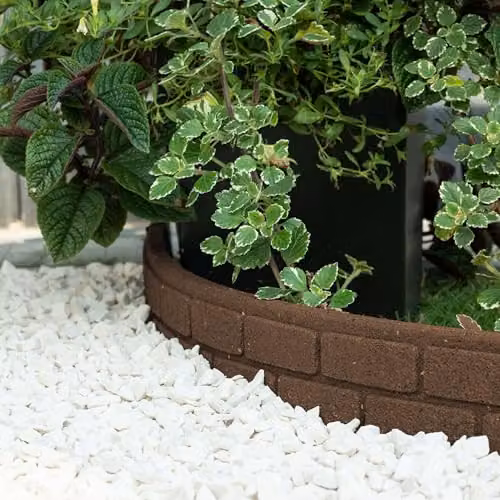 Nicoman Ultra Curve EZ Brick Effect Garden Edging, Brown, Pack of 22 – 3