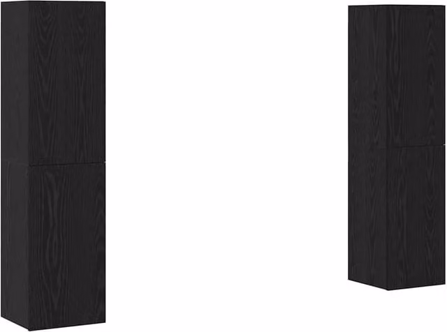 Berkfield Home TV Cabinet in Black Oak, W/D/H: 60 x 30.5 x 30 cm