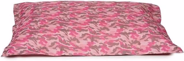 Kaikoo XL Square Floor Cushion in Pink Camo Print with Weatherproof Outdoor Fabric