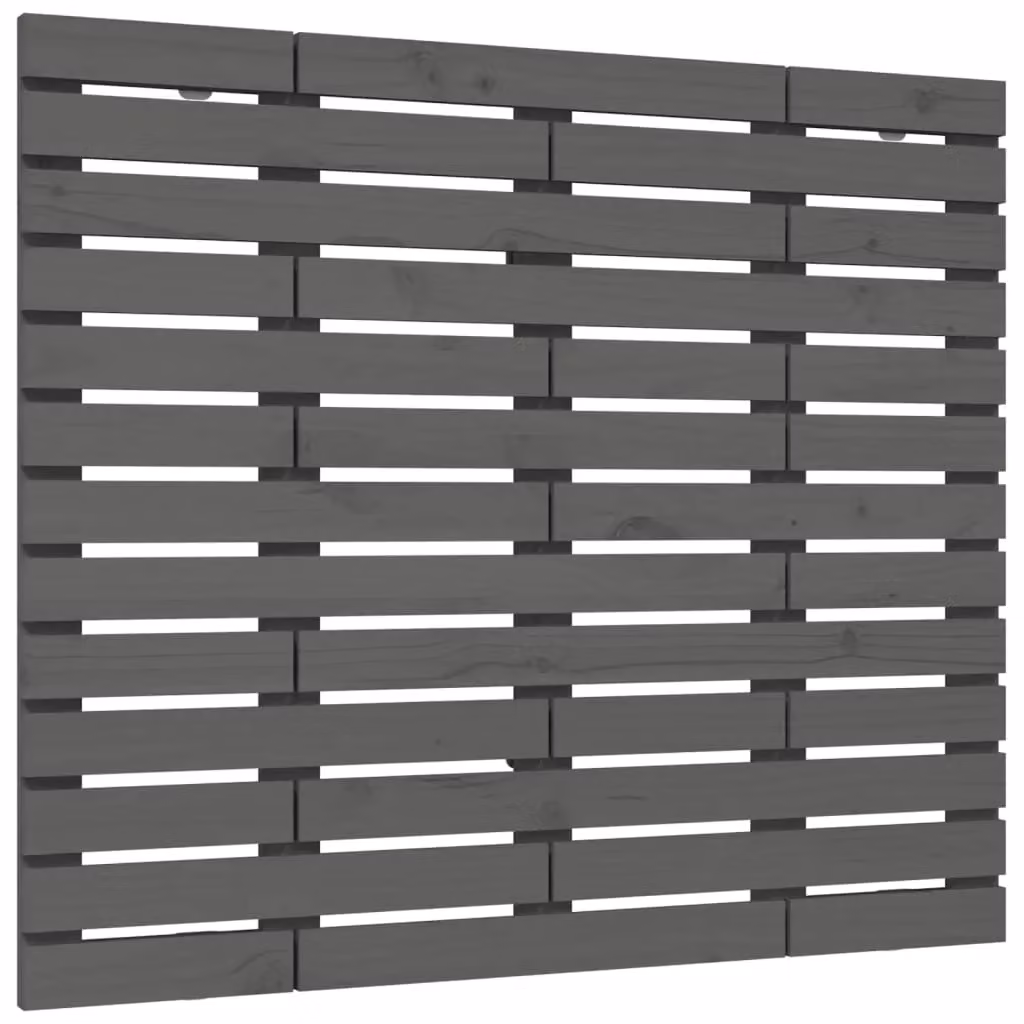 Berkfield Home Grey Rustic Solid Pine Wall Mount Headboard W/D/H: 96 x 3 x 91.5 cm – 2