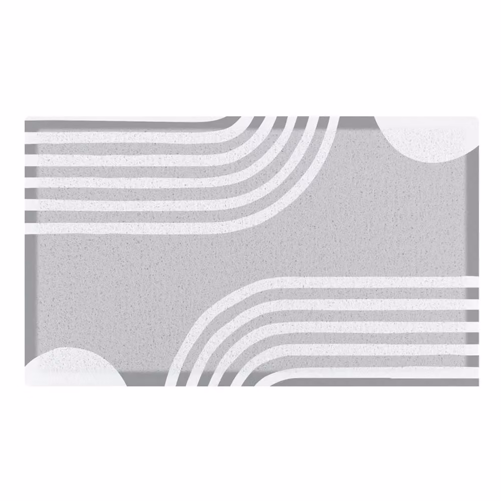 Artsy Mats Grey Abstract Lines Indoor and Outdoor Doormat, W: 70 cm, D: 40 cm – 2