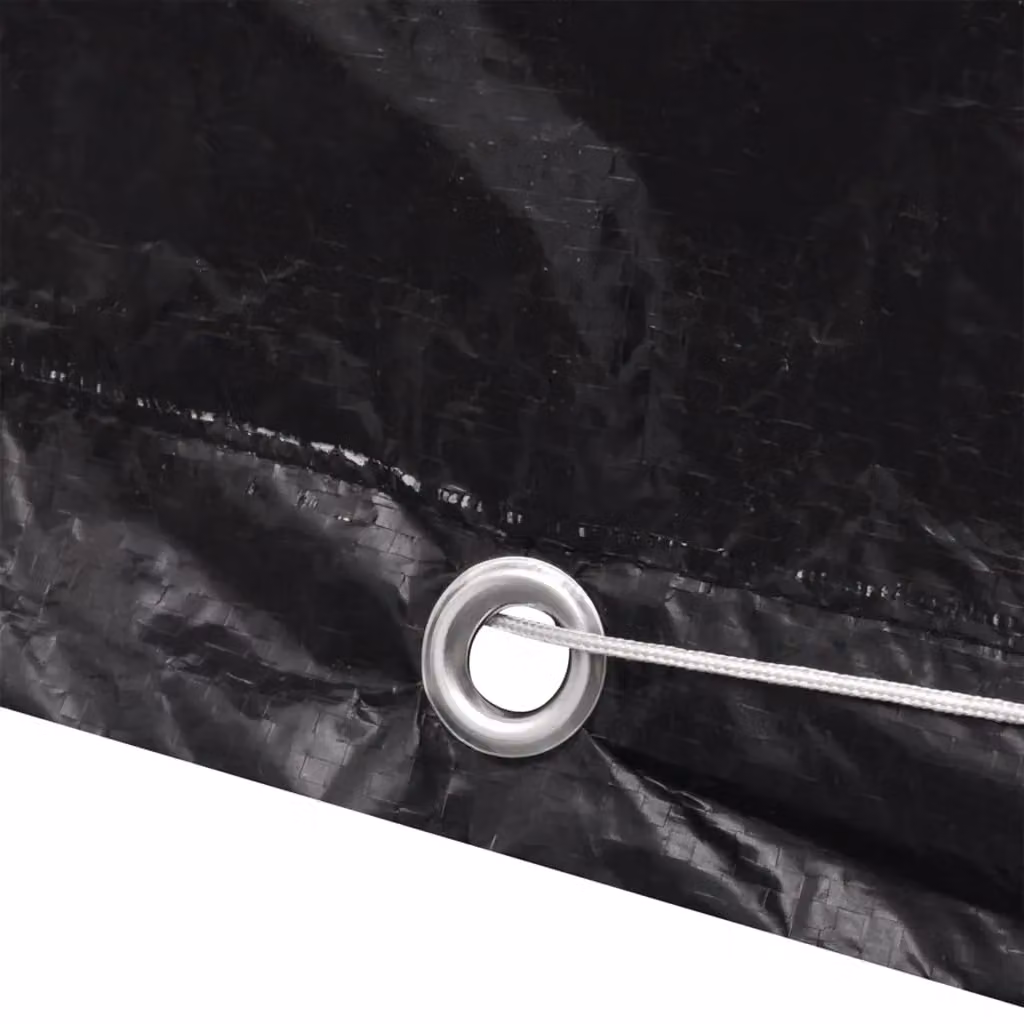 Berkfield Home Water Repellent Table Tennis Table Cover in Black, W/D/H: 160 x 55 x 182 cm – 5