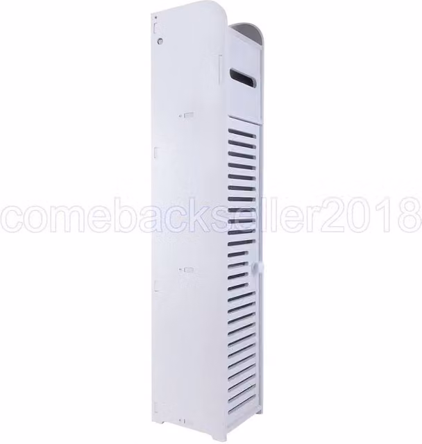 FORGEVIO White Freestanding Bathroom Cabinet Floor Storage Shelf