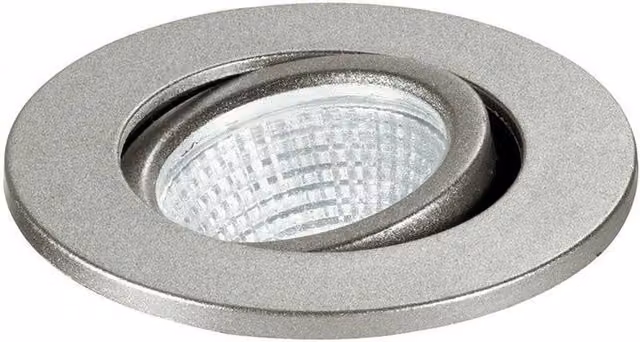 Netlighting POLARIS Adjustable LED Recessed Downlight, Grey, 240lm, 4000K, W: 6.6 cm, D: 5.7 cm