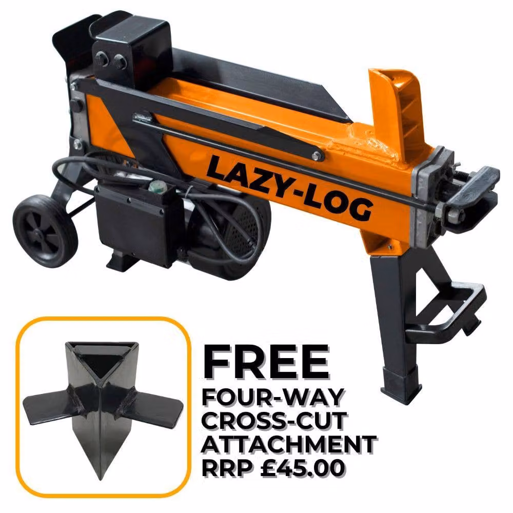 Lazy Tools Lazy-Log 5 Ton Heavy-Duty Electric Hydraulic Log Splitter, 520mm, Orange – 3