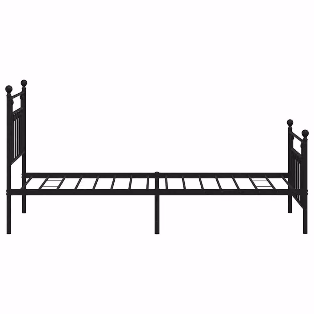 Berkfield Home Metal Bed Frame with Footboard, Black, W: 80 cm, L: 200 cm – 4