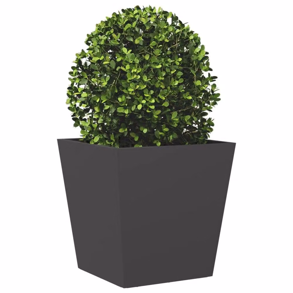 Berkfield Home Black Steel Garden Planter Tub W/D/H: 40 x 40 x 40 cm – 3