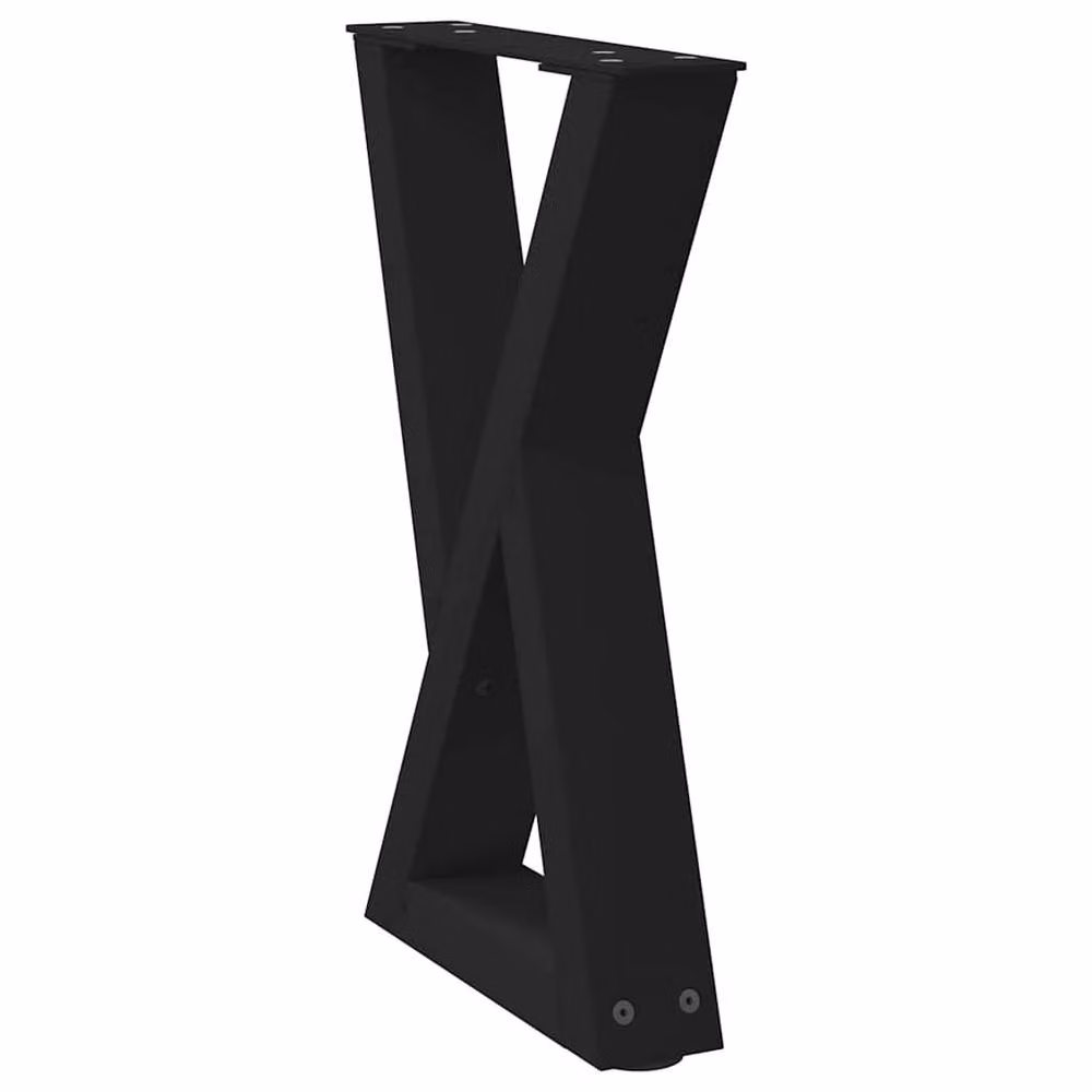 Berkfield Home Steel Coffee Table Legs, 2 Pieces, Black Matt, W: 28 cm, H: 42-43.3 cm – 3