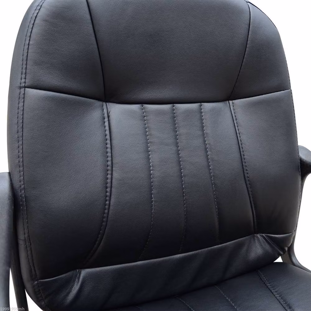Rolipo Black Faux Leather Swivel Task Chair for Home Office – 7
