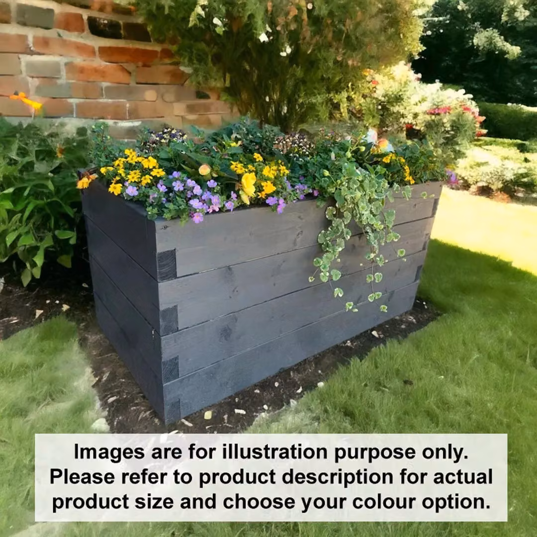 Buttercup Farm Suffolk Planter in Blue, Black or Gold, W: 30 cm, D: 120 cm, H: 30 cm – 2