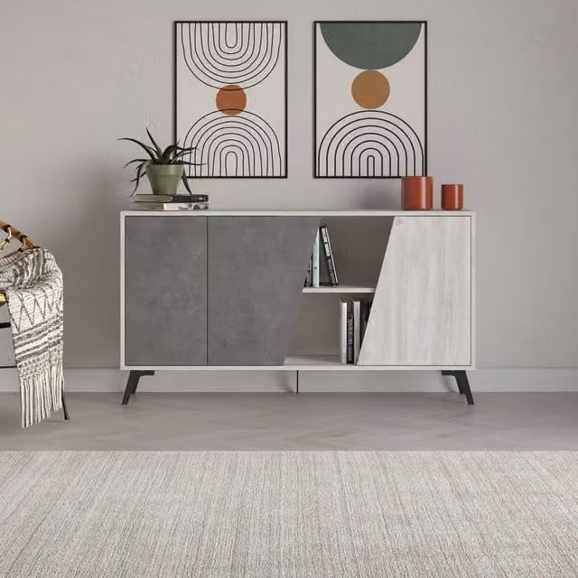 Decortie Fiona Sideboard Display Unit 150 in White