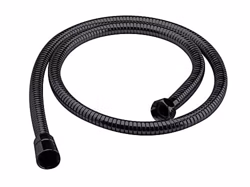 nuie A491B Modern Brass Shower Hose, 1.5m, Matt Black – 1