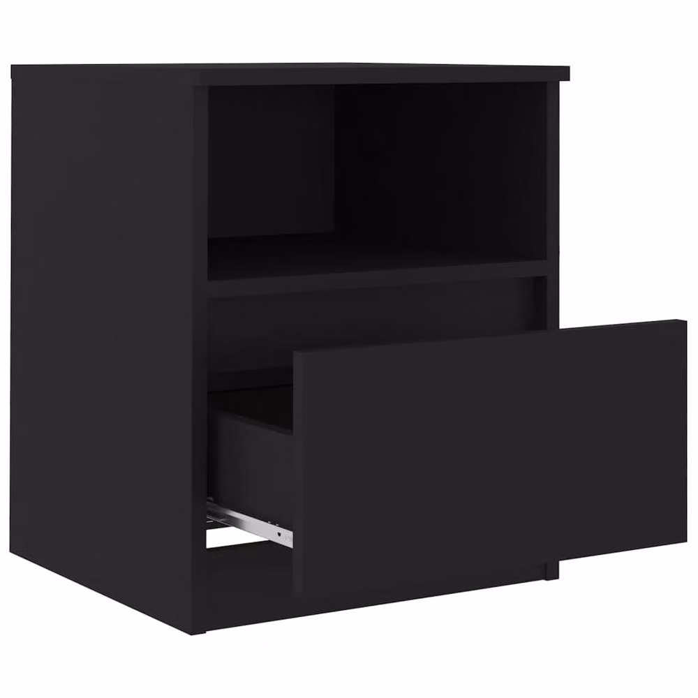 Berkfield Home Bed Cabinets, 2 Piece Set in Black, W/D/H: 40 x 40 x 50 cm – 4