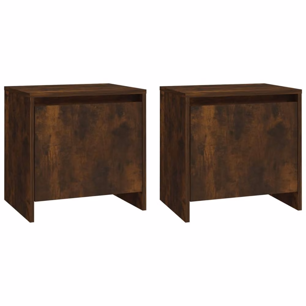 Berkfield Home Elegant Bedside Cabinets, 2 Piece Set in Smoked Oak Brown, W: 45 cm, D: 34 cm, H: 44.5 cm – 3